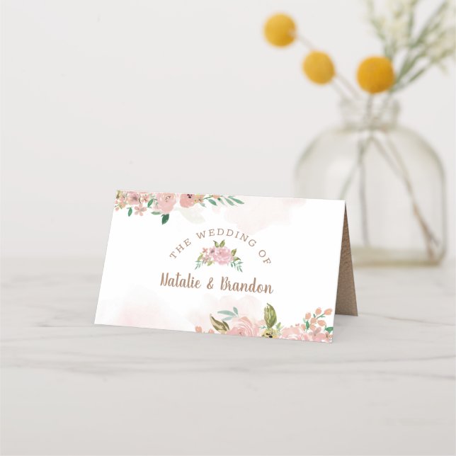 Carte De Placement Alling Rose Vintage Réservé Mariage de siège (Dos)