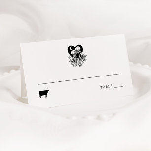 Carte De Placement Amateurs Jusqu'À La Mort Skeletons Place Card Beef