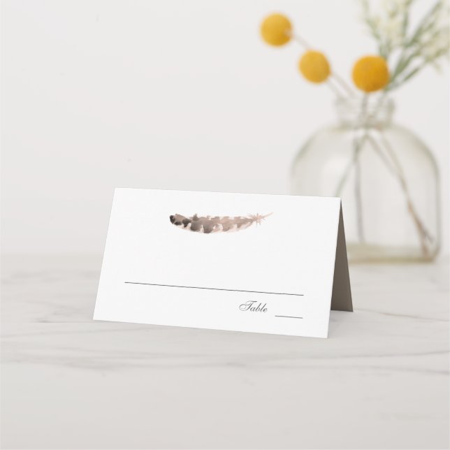 Carte De Placement Amis d'une plume | Mariage de Thanksgiving (Devant)