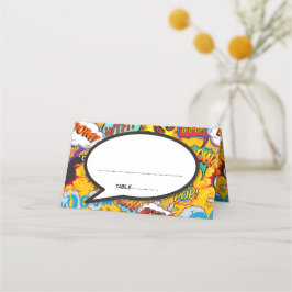 Carte De Placement Amusants Discours Moderne Bubble Amusants Rétro Co