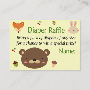 Carte De Placement Animaux de bois Déchets Raffle Billets