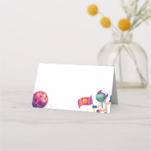 Carte De Placement Anniversaire du garçon - Espace extra-atmosphériqu