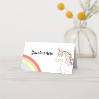 Carte De Placement Anniversaires Licorne