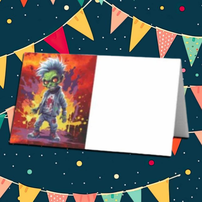 Carte De Placement Apocalypse Anniversaire Zombie Boy (Zombie Walkers,  Your birthday party won't be complete without an array of gruesome zombie props! )