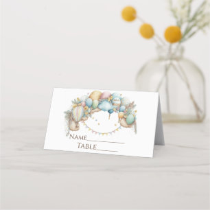 Carte De Placement Aquarelle arc-en-ciel Air Baby shower