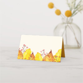 Carte De Placement Aquarelle Automne Folio Thanksgiving
