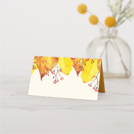 Carte De Placement Aquarelle Automne Folio Thanksgiving