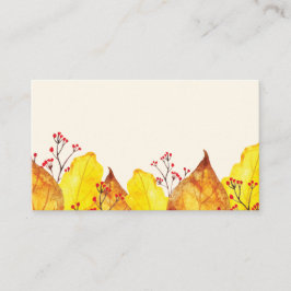 Carte De Placement Aquarelle Automne Folio Thanksgiving