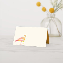 Carte De Placement Aquarelle Automne Thankgiving Turquie
