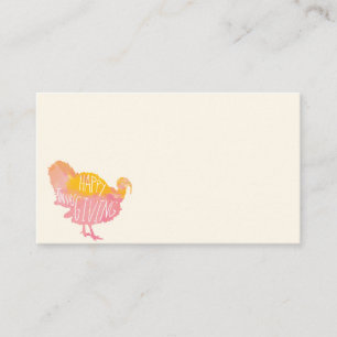 Carte De Placement Aquarelle Automne Thankgiving Turquie