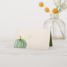 Carte De Placement Aquarelle Automne Thanksgiving Citrouille