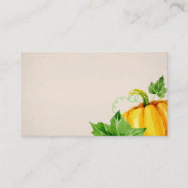 Carte De Placement Aquarelle Automne Thanksgiving Citrouille