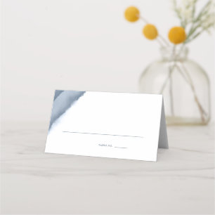 Carte De Placement Aquarelle bleu ardoise Ombre Mariage Escort /