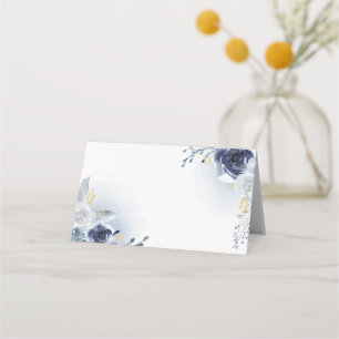 Carte De Placement aquarelle bleue rose