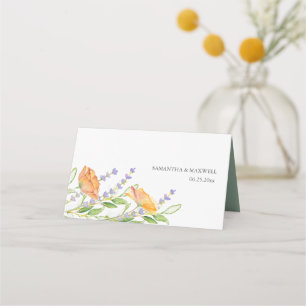 Carte De Placement Aquarelle Floral Mariage