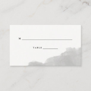 Carte De Placement Aquarelle minimaliste moderne gris Mariage Escort
