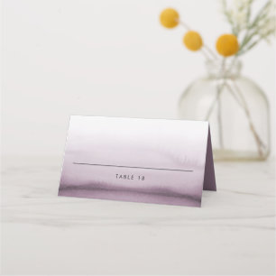 Carte De Placement Aquarelle Ombre violet minimaliste Mariage