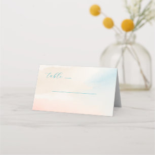 Carte De Placement Aquarelle Pastel Sereine