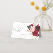 Aquarelle romantique Bourgogne Floral Chic Mariage