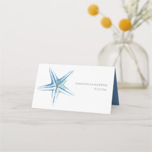 Carte De Placement Aquarelle Starfish Plage Mariage Carte de lieu