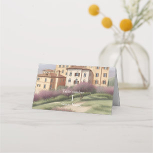 Carte De Placement Aquarelle Toscane Italie Destination Mariage