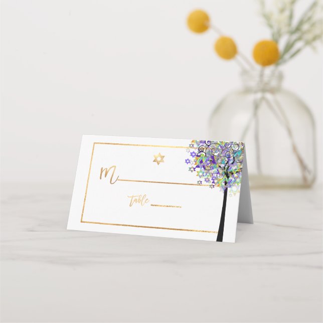 Carte De Placement Arbre PixDezines de LIfe+Purple+Vert (Devant)