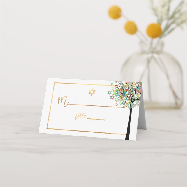 Carte De Placement Arbre PixDezines de LIfe+Vert+Orange (Devant)