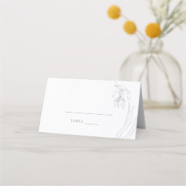Carte De Placement Arc à fleurs Line Art Lavender Place Card