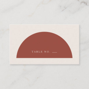 Carte De Placement Arc minimaliste Terracotta et Crème Plat Place C
