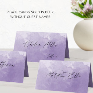 Carte De Placement Arrière - plan d'aquarelle violet unique plié