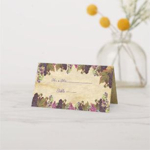 Carte De Placement Arrière - plan de papier rustique Mariage