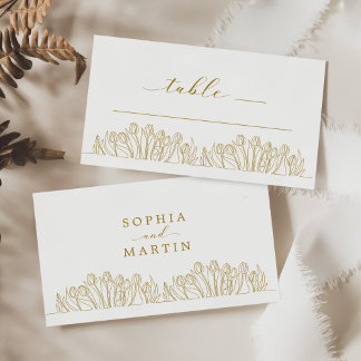 Carte De Placement Art moderne Art Floral Mariage