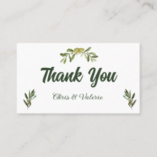 Carte De Placement Autocollant vert olive moderne
