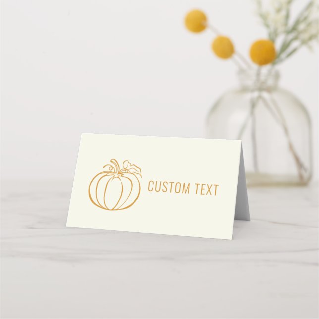 Carte De Placement Automne Automne Citrouille Thanksgiving design (Devant)