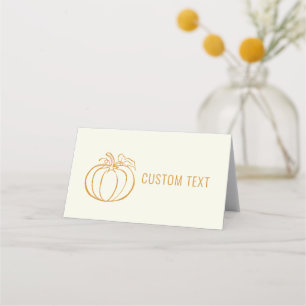 Carte De Placement Automne Automne Citrouille Thanksgiving design
