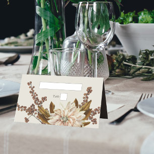 Carte De Placement Automne Floral Tones Terre Aquarelle Mariage de au