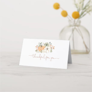 Carte De Placement Automne Russe Citrouille Thanksgiving