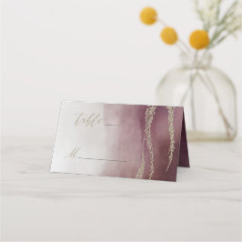 Carte De Placement Awash Elegant Aquarelle Cranberry Numéro de table