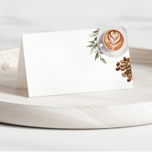 Carte De Placement Baby-Shower Café - Un Bébé se Prépare Étiquette de