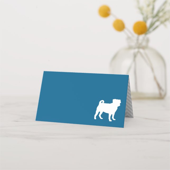 Carte De Placement Baby shower carlin Silhouette Puppy (Devant)