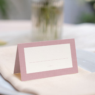 Carte De Placement Baby shower chambray rose simple mignon