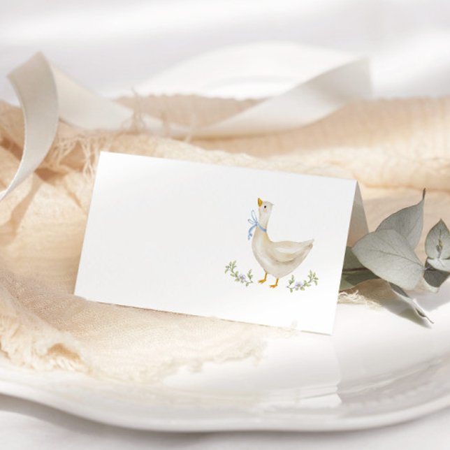 Carte De Placement Baby shower de boue bleu oie (Créateur téléchargé)