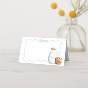 Carte De Placement Baby shower de lait et de biscuits