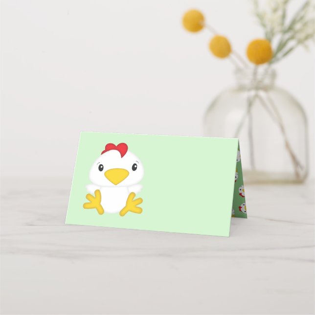 Carte De Placement Baby shower de poulet (Devant)