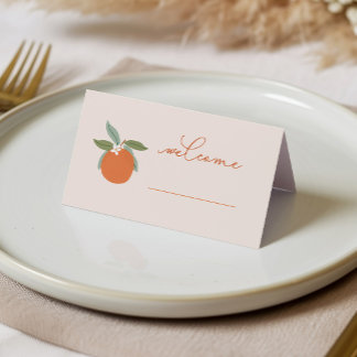 Carte De Placement Baby Shower Little Cutie Citron Orange