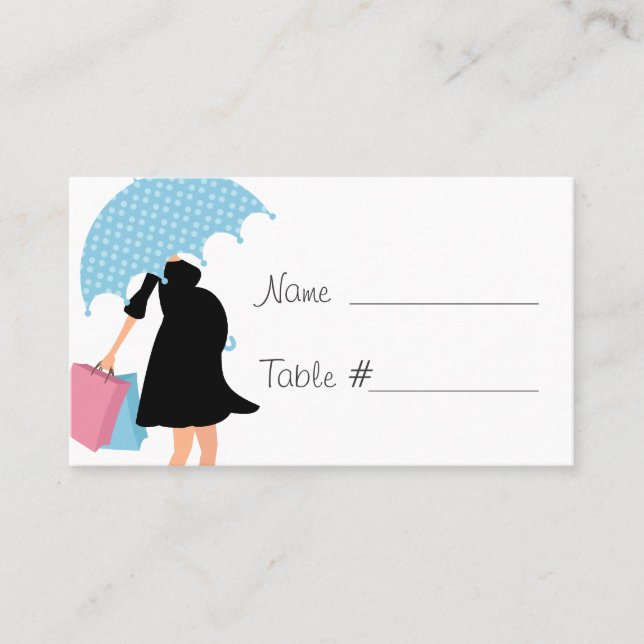 Carte De Placement Baby shower maman enceinte (Devant)
