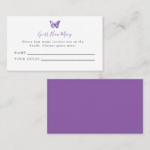 Baby shower Papillon Devine Combien De Jeu