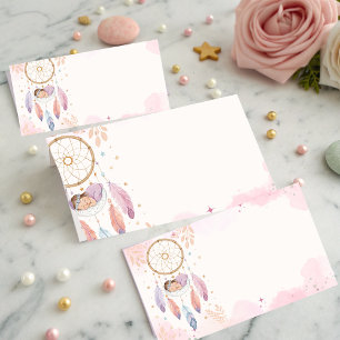 Carte De Placement Baby shower Pastel Watercolor Dreamcatcher