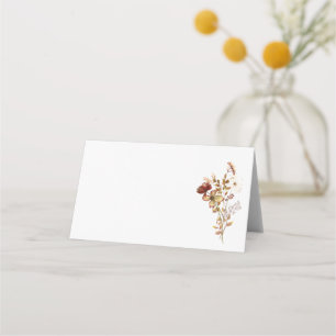 Carte De Placement Baigneuse Bohème Rustique Nature Botanique Mariée