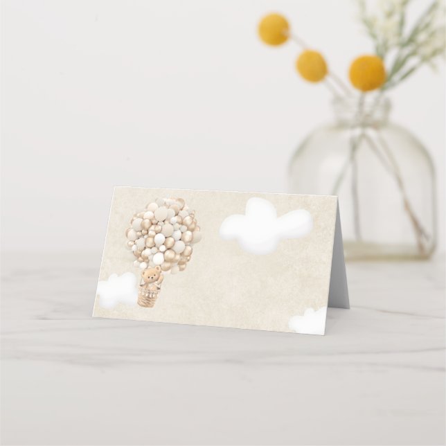 Carte De Placement Ballons d'ours Baby shower d'attente précoce (Devant)